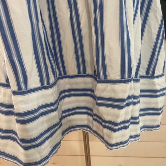 043 Free People Pajama Party Tunic Top Nwot Blue Ivory Combo Oversized Size XS - Picture 13 of 13